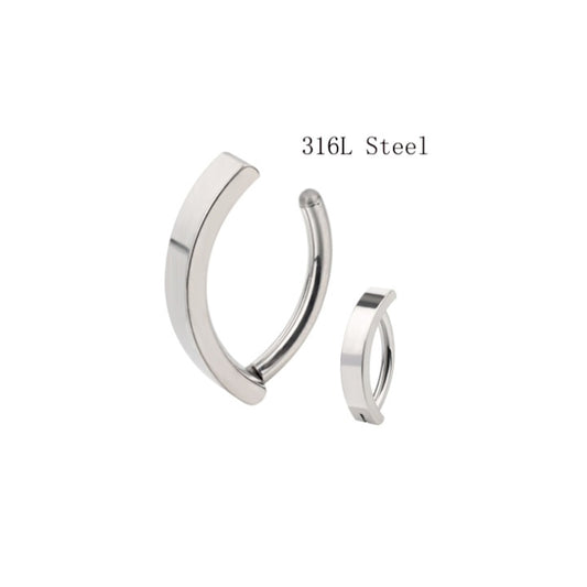 Stainless Steel Oval Shape Belly Button Ring