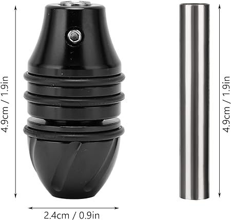 Aluminum Self Locking Grip for Rotary and Coil Machine - Black