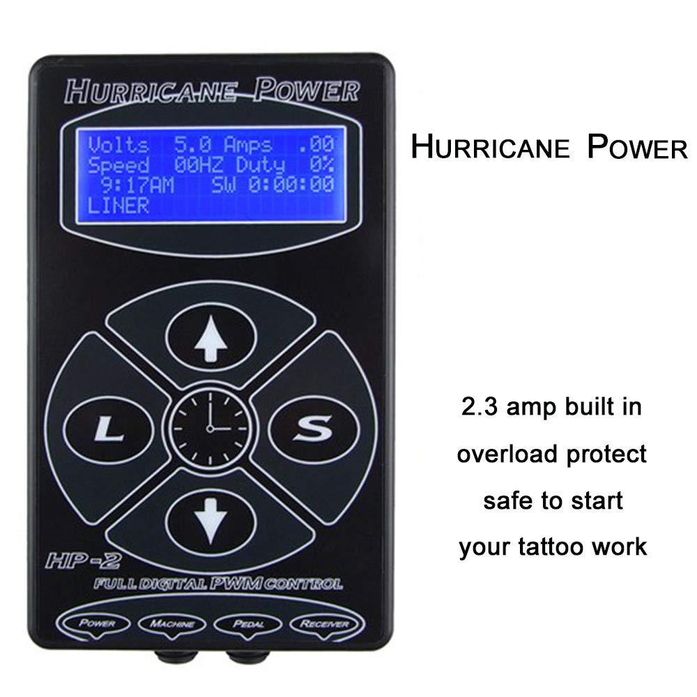 Professional HP-2 Tattoo Power Supply with LED Screen Display