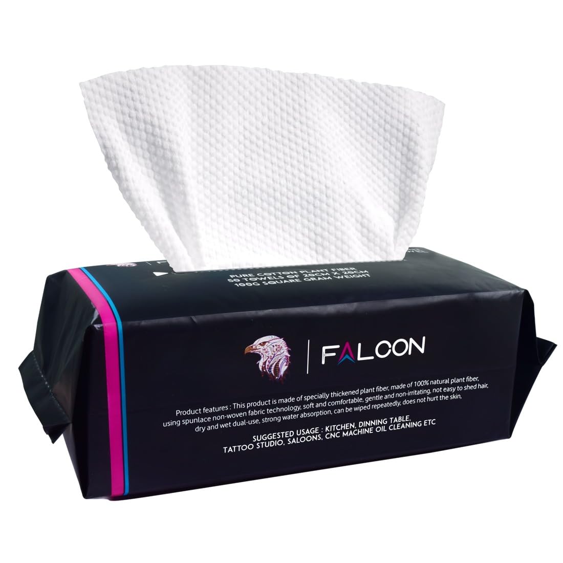 Falcon Disposable Face Towels for Makeup Removal - Ultra Soft