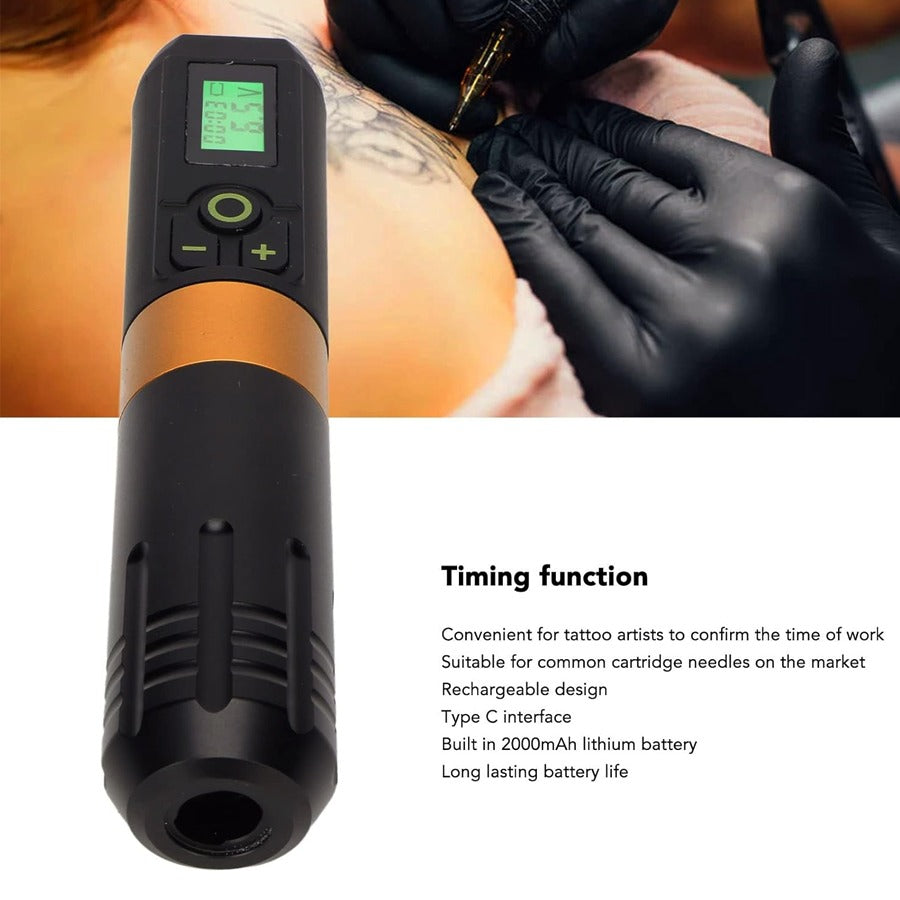 New Wireless Tattoo Pen Machine with LED display Function