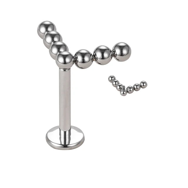 Titanium Internally Threaded labre With Descending (Single Piece)