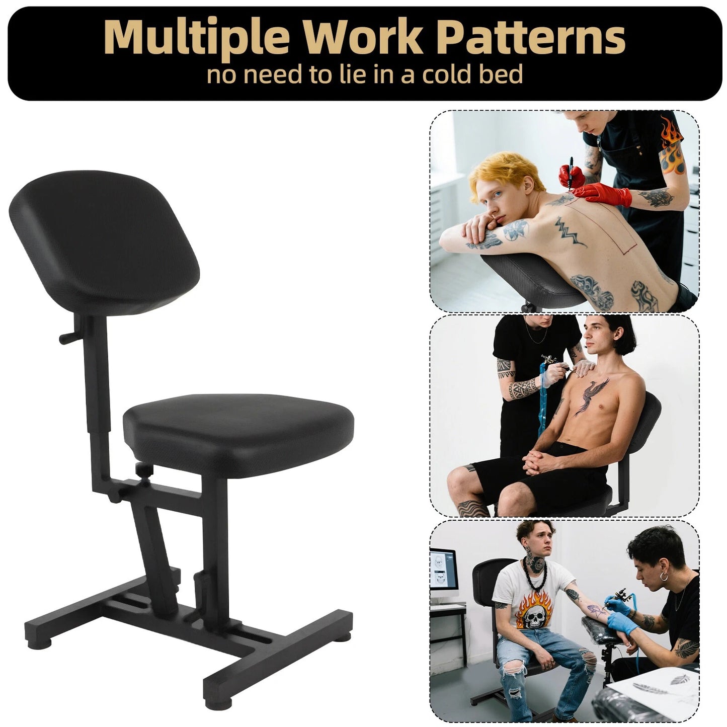 Double Panel Tattoo Arm Rest Adjustable Chair