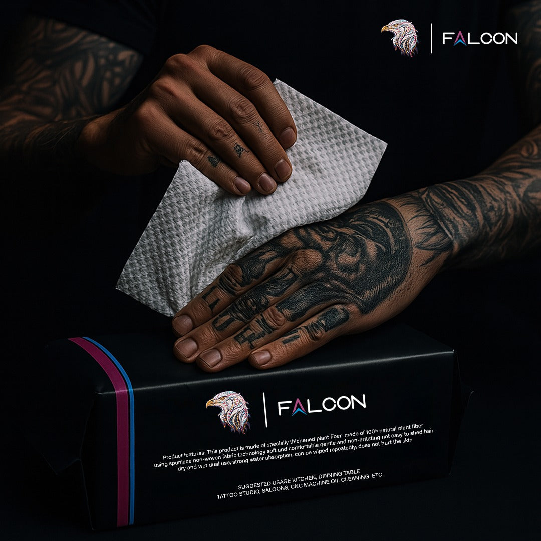 Falcon Tattoo Wipes: Sterile, Soft & Lint‑Free Tissue for Tattoo Artists