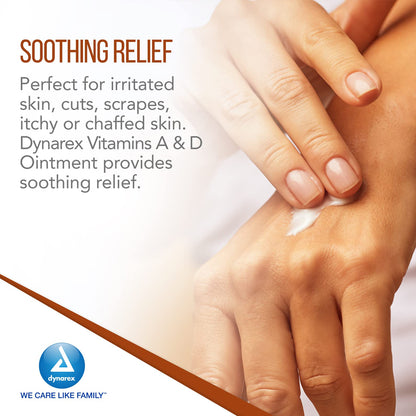Dynarex Vitamins A & D Ointment provides soothing relief