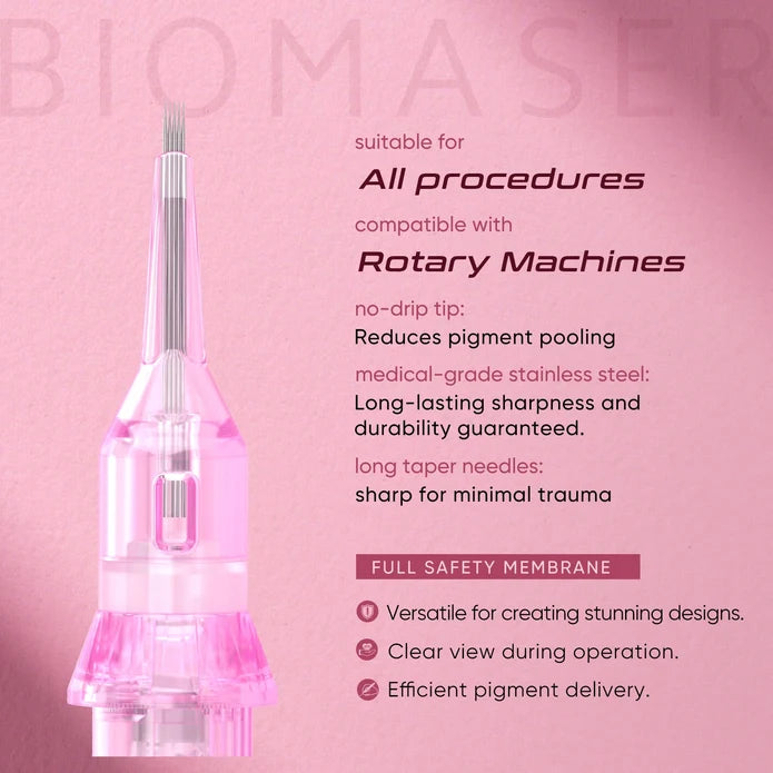 Biomaser Pinky Pro Flat PMU Cartridge Needles – F
