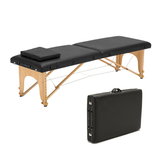 Refurbished Portable Tattoo Spa Massage Table Bed Wooden