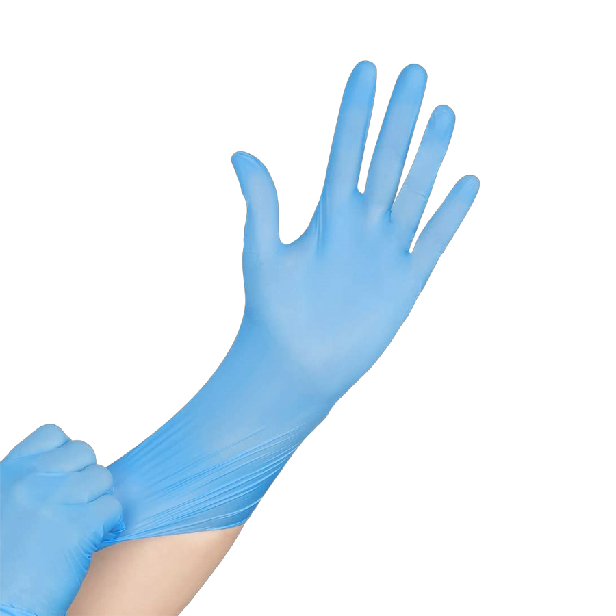 Blue Nitrile Vinyl Blend Gloves- Tattoo Gizmo