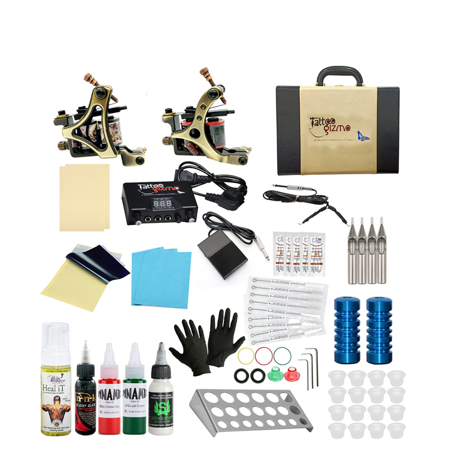 TG- 2 Basic Coil Tattoo Machine kit, 2 Colors , 20 Needles