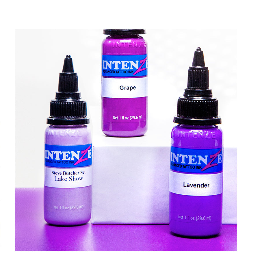 Intenze (lavender and grape) tattoo ink