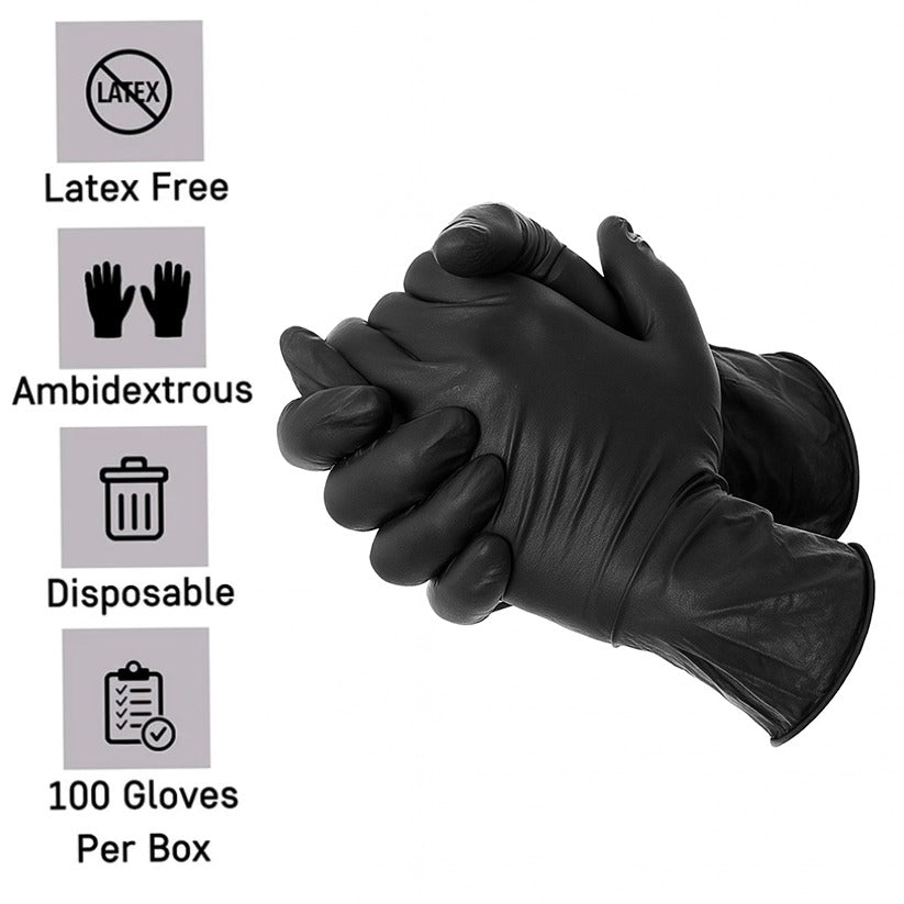 Premium Fantom Tattoo Gloves - 100% Nitrile (Pack of 100)