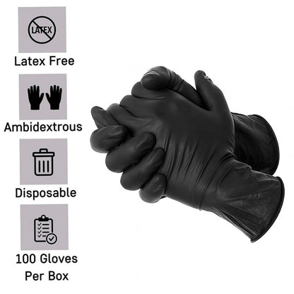 Premium Fantom Tattoo Gloves - 100% Nitrile (Pack of 100)