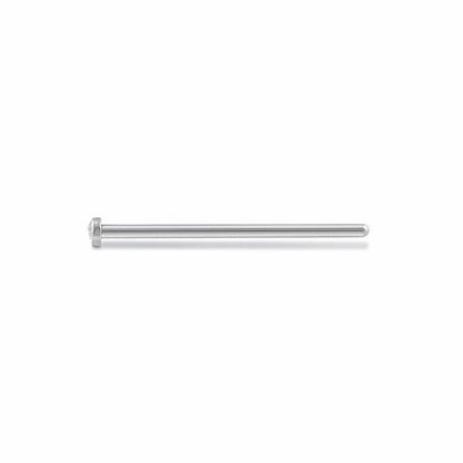 Straight Titanium Nose Piercing – Silver Color "18g 11/16"