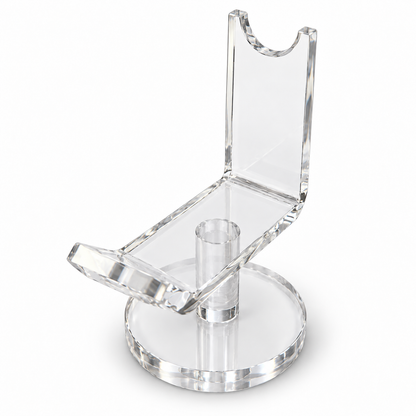Clear PMU pen machine holder stand – side view