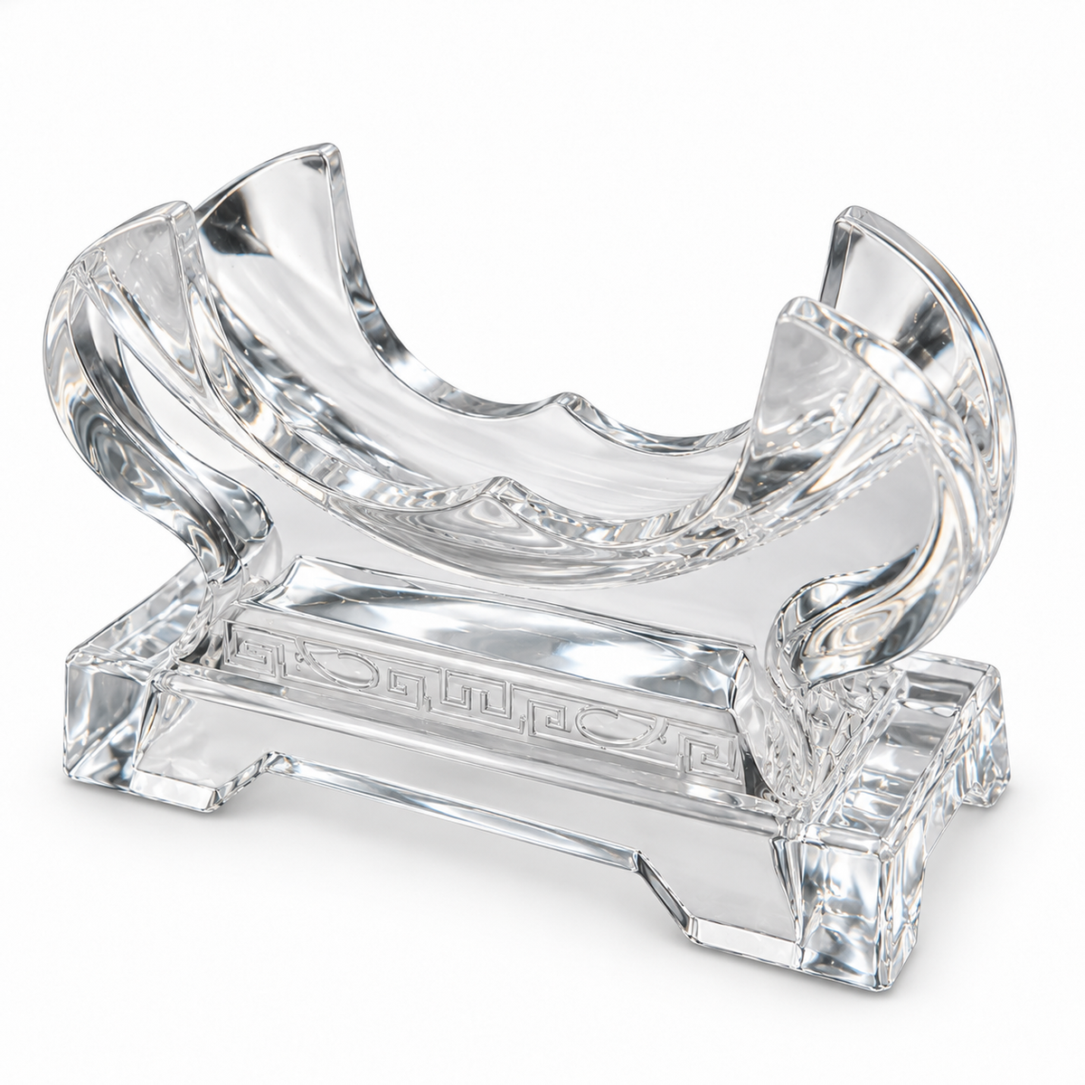 Clear PMU machine rest cradle – angled view