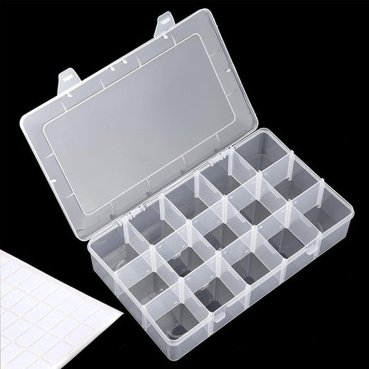 Plastic Compartment Storage Container for Washi Tapes, Beads, Jewelry, Small Parts