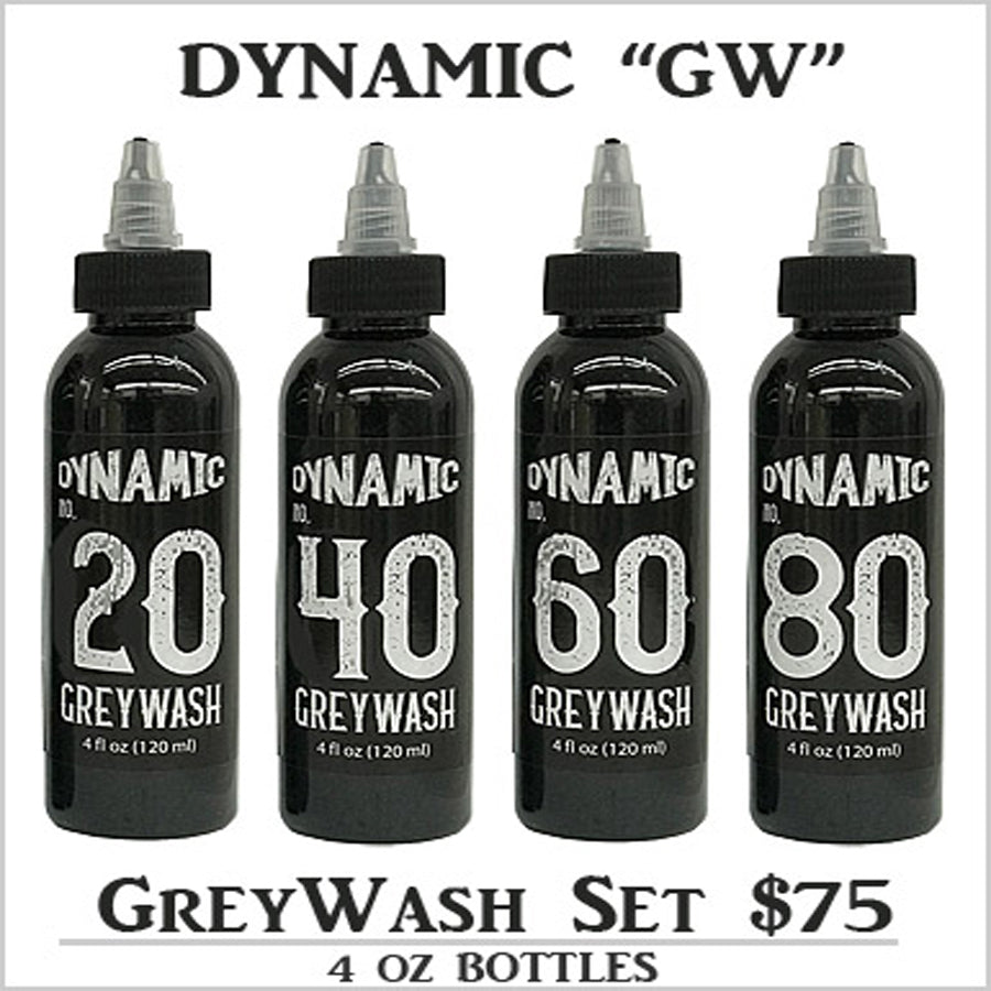 Dynamic Grey Color Dynamic Grey Wash Set 4 Bottles 4 oz – Tattoo Gizmo