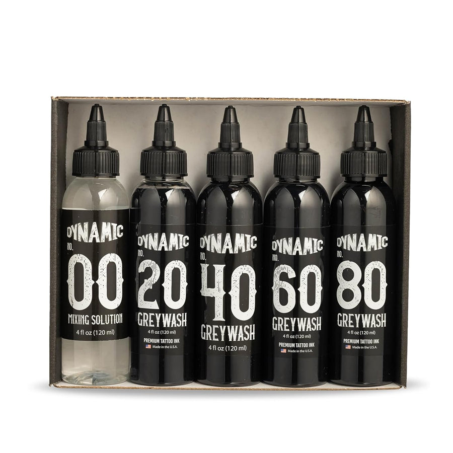 Dynamic Grey Color Dynamic Grey Wash Set 4 Bottles 4 oz – Tattoo Gizmo