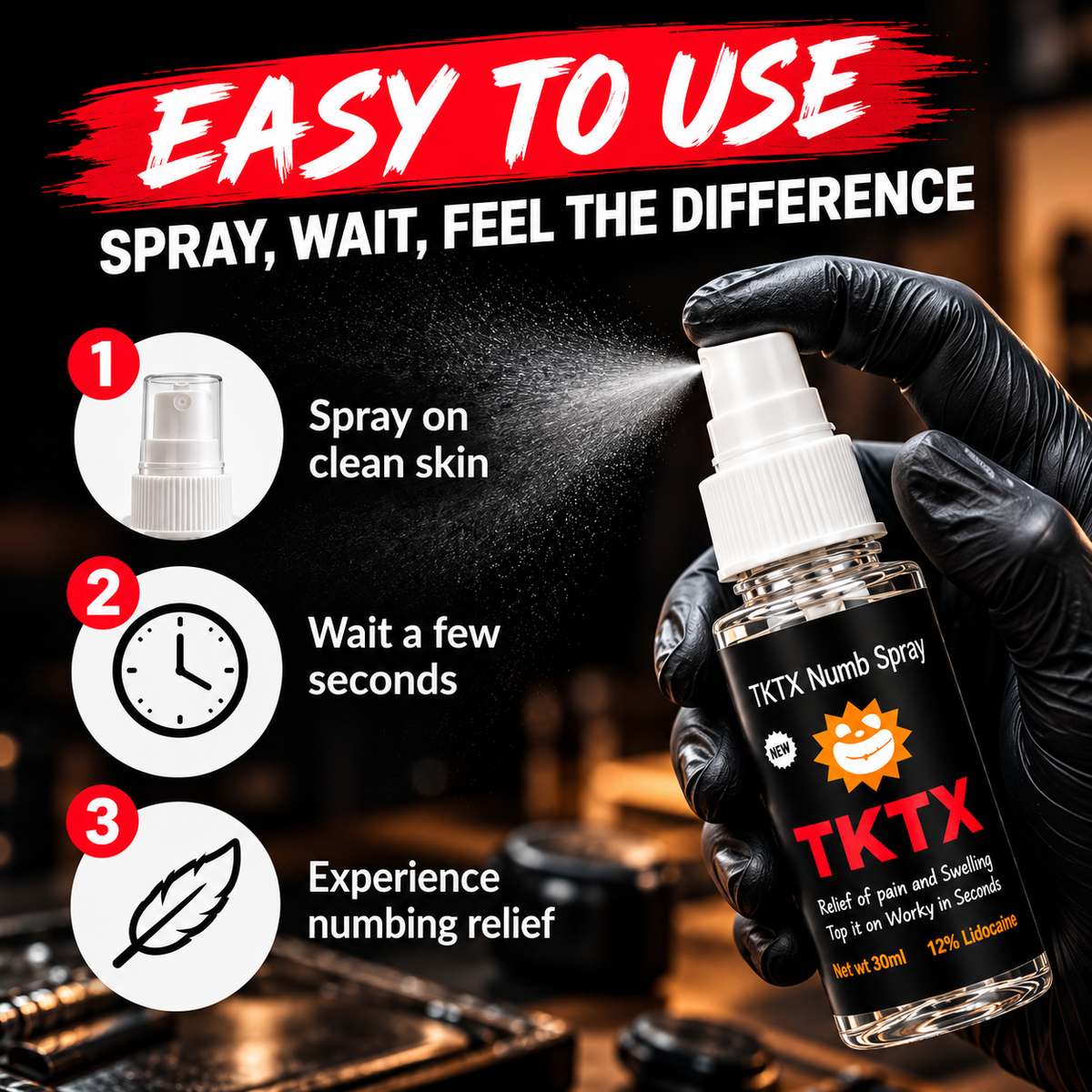 TKTX Professional Tattoo Soothing Spray