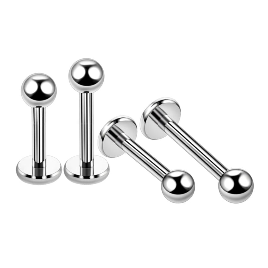 External Threaded Labret Externally Threaded Labret With Top Ball (Single Piece) – Tattoo Gizmo