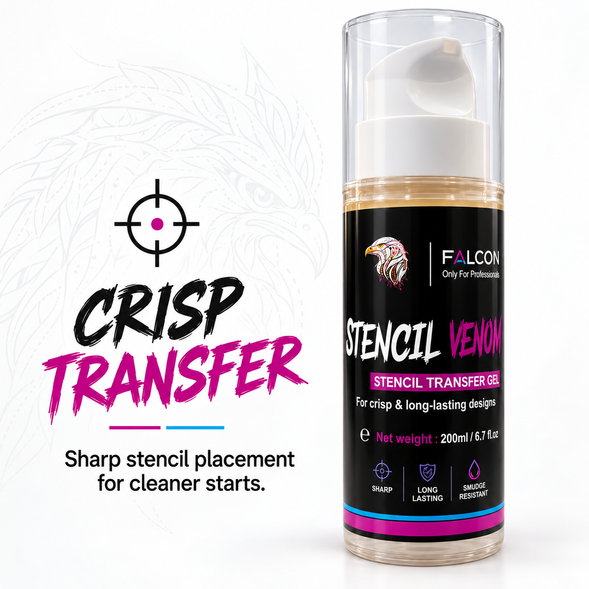 Falcon Stencil Venom - Tattoo Stencil Transfer Gel