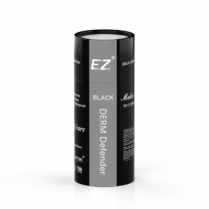 EZ Derm Defender Tattoo Adhesive Protective Shield Black 15cm x 10m | Waterproof Tattoo Aftercare Film