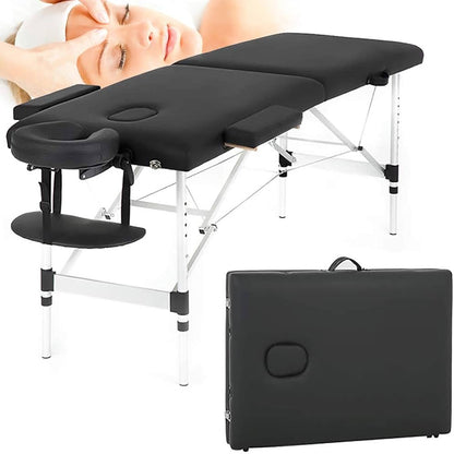 Portable Tattoo Spa Massage Table Bed Aluminium 2-Fold