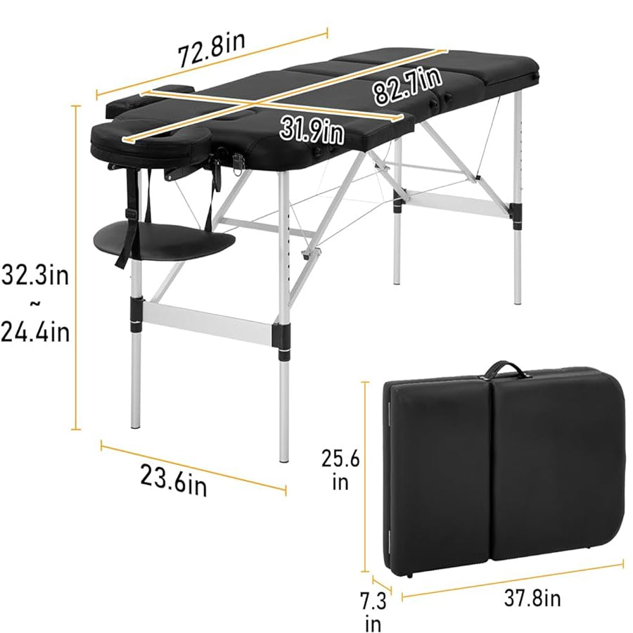 Portable Tattoo Spa Massage Aluminium Bed