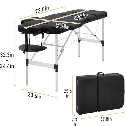 Portable Tattoo Spa Massage Aluminium Bed