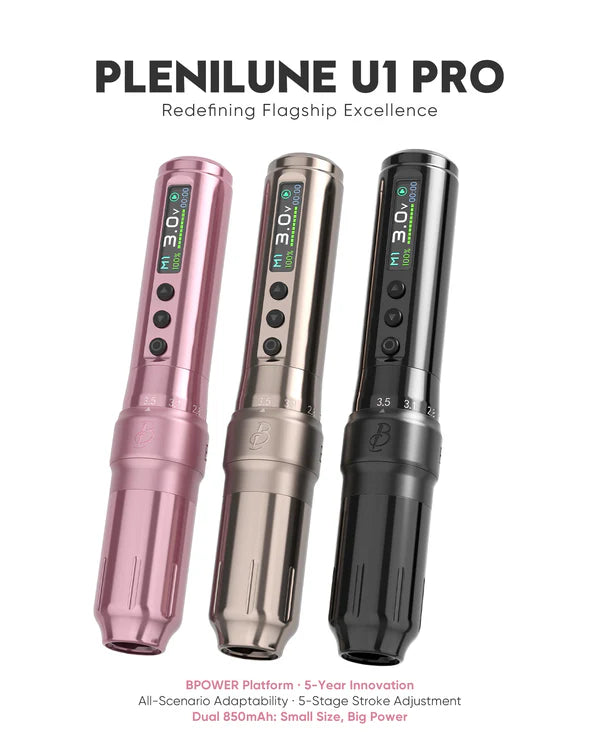Biomaser Plenilune U1 Pro Wireless Tattoo & PMU Machine With Adjustable Stroke