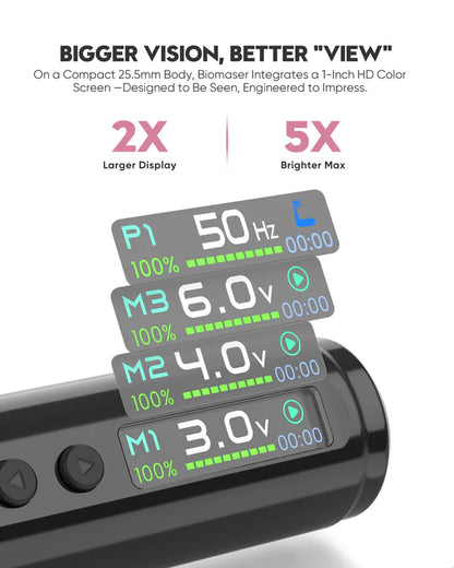 Biomaser Plenilune U1 Pro Wireless Tattoo & PMU Machine With Adjustable Stroke