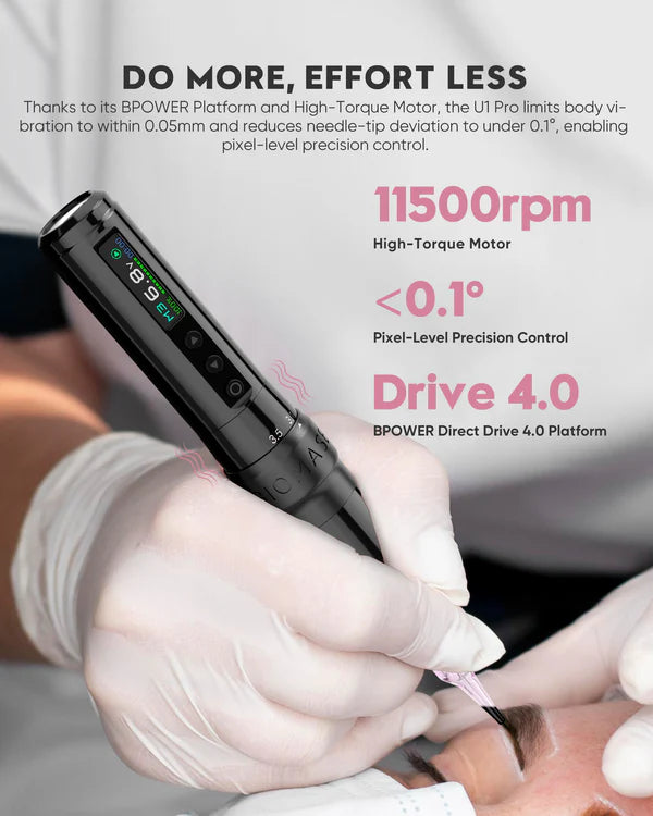 Biomaser Plenilune U1 Pro Wireless Tattoo & PMU Machine With Adjustable Stroke
