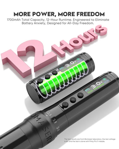 Biomaser Plenilune U1 Pro Wireless Tattoo & PMU Machine With Adjustable Stroke