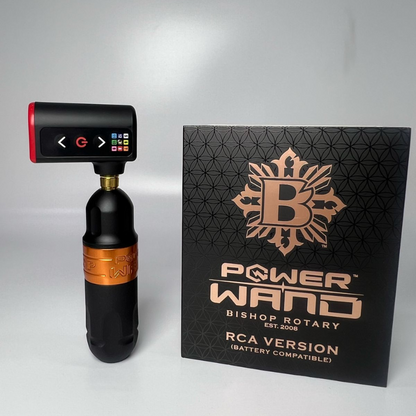 Bishop Rotary Power Wand Tattoo Machine With Lightning Bolt Battery Pack
