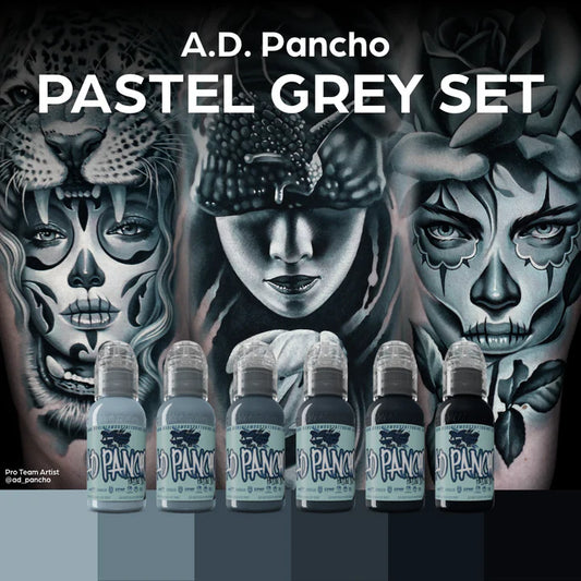 World Famous A.D. Pancho Pastel Grey Set – Professional 6 Bottle Grey Collection