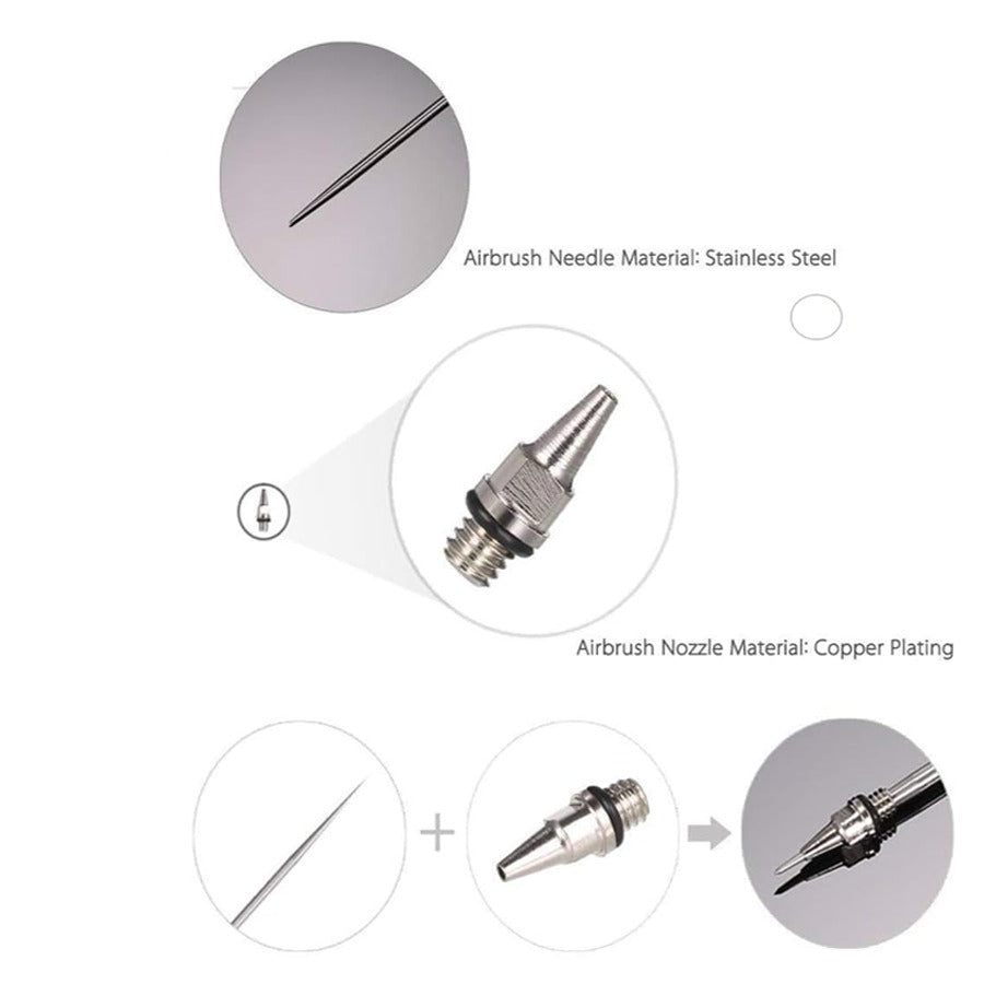HS Airbrush Needle With Nozzle 0.35mm for Airbrushes Spray Gun