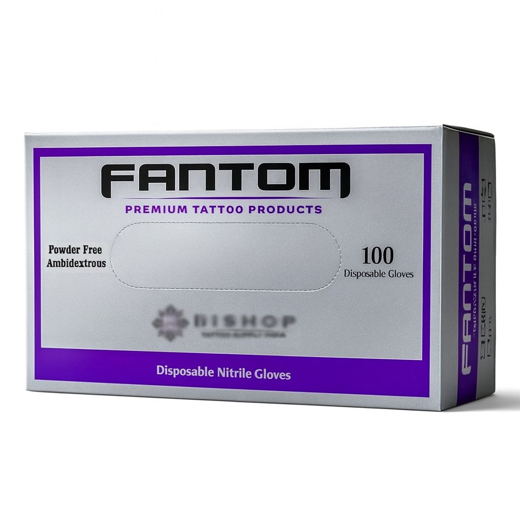 Premium Fantom Tattoo Gloves - 100% Nitrile (Pack of 100)