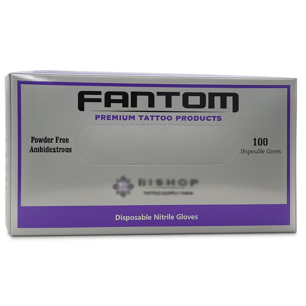 Premium Fantom Tattoo Gloves - 100% Nitrile (Pack of 100)