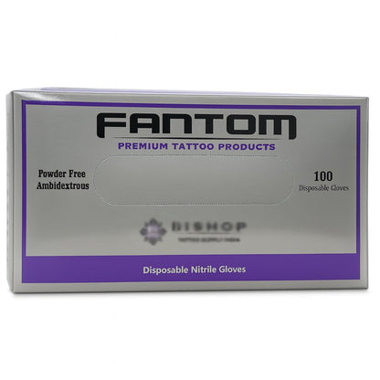 Premium Fantom Tattoo Gloves - 100% Nitrile (Pack of 100)