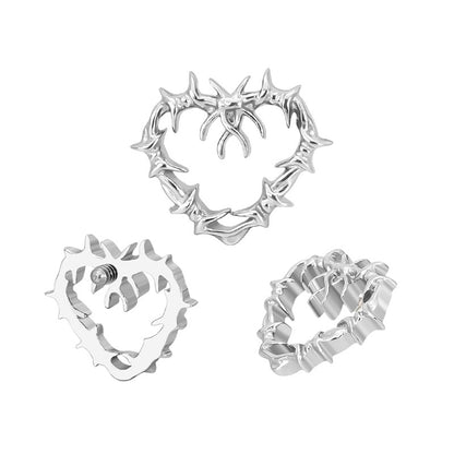 Titanium WIth CZ Center Internally Threaded Top for Ear & Nose