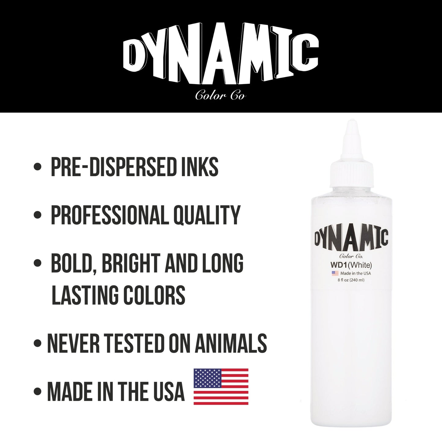 Dynamic White (WD1) Tattoo Ink 8oz