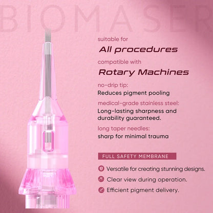 Biomaser Pinky Pro Flat PMU Cartridge Needles – F