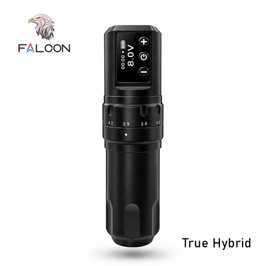 Falcon True Hybrid Wireless Tattoo Pen Machine with 2 Removable Battery