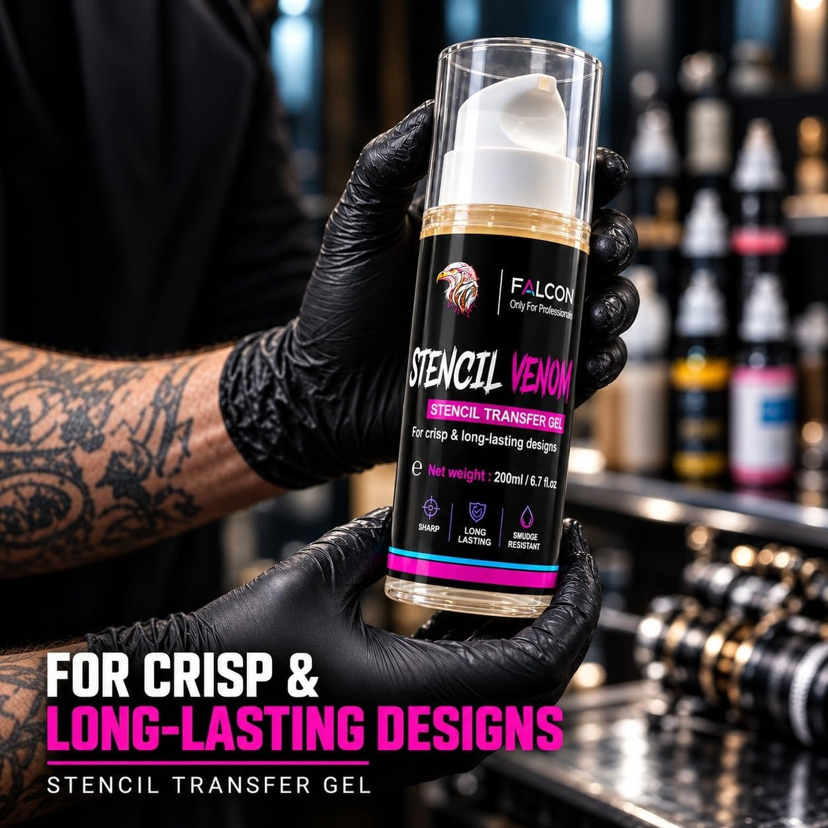 Falcon Stencil Venom - Tattoo Stencil Transfer Gel