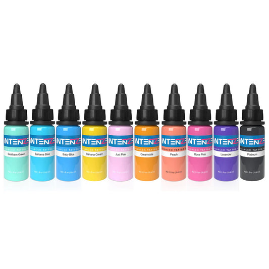 Intenze Pastel Tattoo Ink Set Pack of 10Pcs