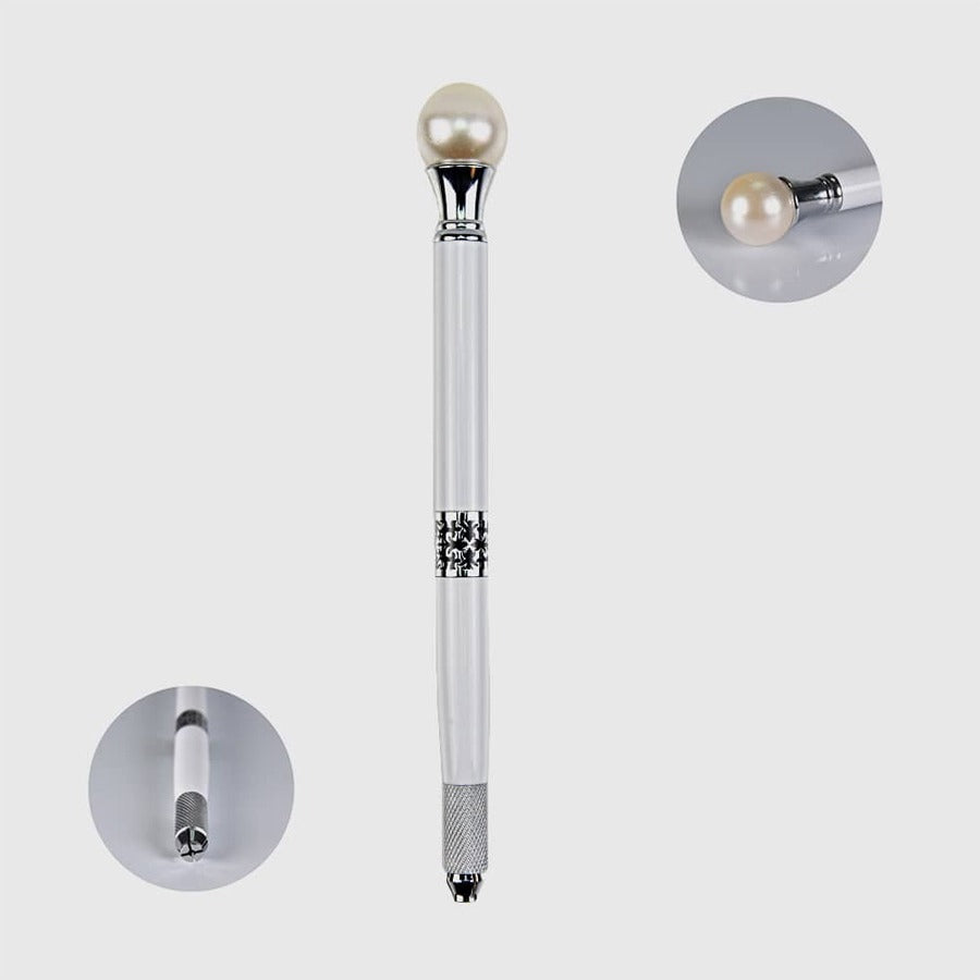 Double-Head Manual Microblading Tattoo Pen White