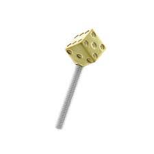 Silver Tattoo Brass Dice Contact Screw