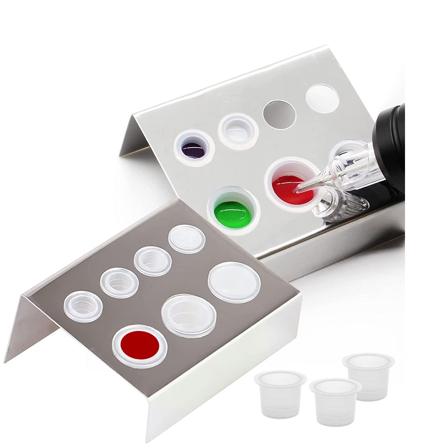 Stainless Steel tattoo Ink Cups tray 7H