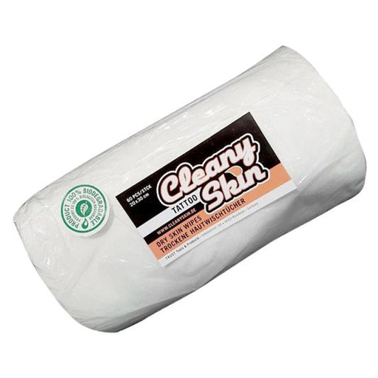 Cleany Skin Super Soft White-Dry Tattoo Wipes -120 sheets