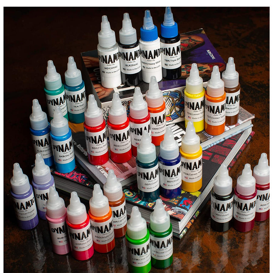 Dynamic OG Tattoo Ink Color Set 12 Colors 1oz Made in USA – SD Tattoo Supply